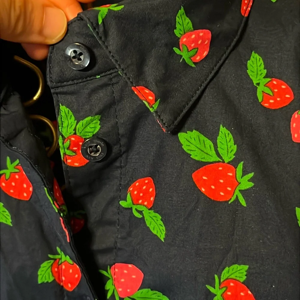 Kate Spade ♠️ strawberry shirt dress - Picture 9 of 14